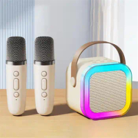 Brand New Wireless Home Karaoke Machine Portable Bluetooth 5.3 PA Speaker With Microphones Family Singing System Children's Gift