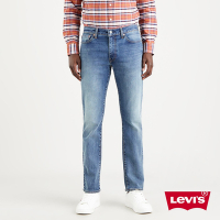 Levis 男款 511低腰修身窄管牛仔褲 / 精工深藍刷白水洗 / Warm保暖面料