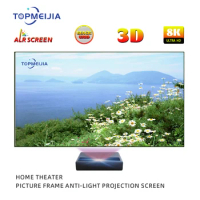 ALR Ambient Light Rejecting CLR Fixed Frame Projection Screen 135" 150" for 4k Ultra Short Throw UST Projector
