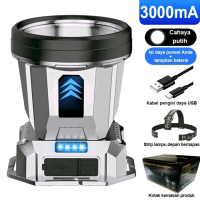 Senter Kepala 300 WATT & LED Headlamp Super Terang Outdoor Anti Air Waterproof Zoom Diterangi selama