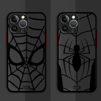 Case for Apple iPhone 13 XR SE 8 Plus XS X 15 Pro 12 Mini 7 6S 11 Pro 14 Pro Max Marvel Spiderman Cover Luxury Hard PC