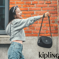 Kipling K字幾何壓紋翻蓋側背小包-STELMA