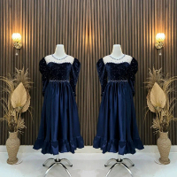 REVALINA 0080 // MIDI DRES PESTA MEWAH MODEL KEKINIAN