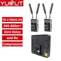 YUOUT TV Broadcast S800T2 2TX&amp;1RX No Latency HDMI SDI Wireless Transmission 800m/2600FT Video Transmitter and Receiver