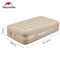 Naturehike Outdoor Winter Warm Self-inflating Mats Portable Inflatable Mattress Couple Camping 36cm Height Air Bed With Air Pump