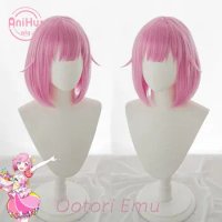 【AniHut】Ootori emu Pink 30cm Cosplay Wig Project SEKAI COLORFUL STAGE! Heat Resistant Synthetic Hair Ootori emu