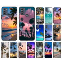 Beach Sea Palm Tree Phone Case For Moto G84 G22 G32 G42 G52 G62 G53 G72 G60 G60S G24 G10 G20 G30 G13 G50 G 5G G Pure