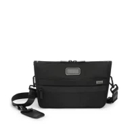 TUMI Alpha Convertible Clutch Crossbody Bag - Sling Bag / Selempang Pria - Black