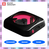 MT CD Player Portable High Quality Album Player Rechargeable Bluetooth Player Vintage Speaker Desk Decoration Christmas Gifts