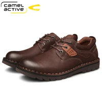 Camel Active New 2020 Men's Casual Shoes Genuine Leather Autumn Business Wedding Rubber Non-slip Sole Cowhide Leather Men Shoes