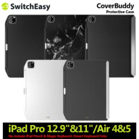 SwitchEasy CoverBuddy 2022-2020 10.9" iPad Air 5 4 iPad Pro 11" Case 2018-2021/iPad Pro 12.9 Inch 2021 with Pencil Holder