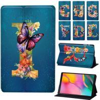 Tablet Case for Samsung Galaxy Tab S6 Lite A7 T500 A7 Lite for Samsung Tab A8 10.5 SM-X200/SM-X205 Protective Butterfly Letter