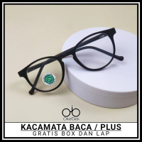 Kacamata Baca Model Oval Frame Plastik Terbaru Uniseks