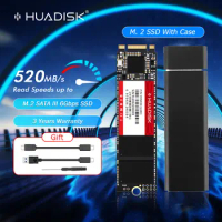HUADISK SSD M2 SATA 2280 With M.2 SATA protable ssd Case 512GB 1TB Solid State Drive SATA3.0 6GB/s hard disk for Laptop Desktop