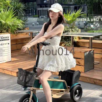 Electric tricycle, small electric vehicle, foldable mini scooter, household battery car, adult electric scooter