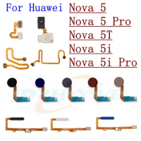 Original Fingerprint Sensor Scanner For Huawei Nova 5T 5 Pro 5i Pro Touch ID Connect Home Button Extension Flex Cable Part