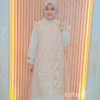 Gamis mix tile borkat bordir bunga bling\ import"