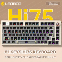 LEOBOG Hi75 Sugar65 Custom Mechanical Keyboard Aluminum Kits Hot Swap Wired Gaming Keyboard RGB Game