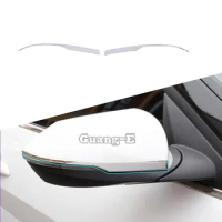 For Hyundai Elantra Avante 2020 2021 2022 2023 Stainless Steel Back Rear View Rearview Side Mirror Cover Stick Trim Frame Lamp