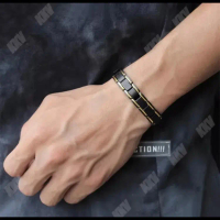 Gelang titanium hitam gelang Pria wanita - COD Bracelets
