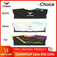 TEAMGROUP Delta RGB DDR4 8GB 16GB 32GB 3000 3200 3600MHz โมดูลหน่วยความจำเกมเดสก์ท็อป Ram สีขาว/ดำ /