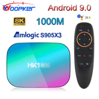 Woopker HK1 BOX 8K TV Box Android 9.0 Amlogic S905X3 4B 128GB 1000M Dual WiFi Media Player GooglePlay Youtube HK1BOX Set top box