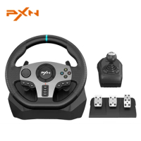 Gaming Steering Wheel Pedal PXN-V9 Gamepad Racing Manual Transmission Vibration For PC/PS/Xbox-One/S