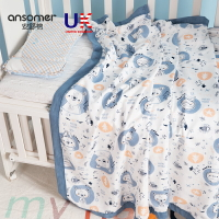 安舒棉竹纖維蓋毯嬰兒被子夏季薄款涼被新生兒童寶寶竹棉紗布毯子