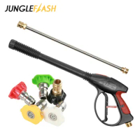 JUNGLEFLASH High Pressure Washer Water Spray Gun Car Washer Gun For Karcher Pressure Washer Pistol M22 280bar 4000psi