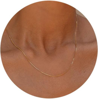 Minimlist thin gold chain 18K gold thin chain necklace short small gold chain choker necklaces for w