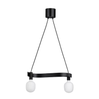 ACKJA/TRÅDFRI 吊燈附燈泡, 波浪形 黑色/智能 無線調光