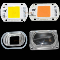1set LED COB Grow Chip+Lens Reflector 50W 30W 20W 220V 230V Cold Warm White Full Spectrum For LED Flood Light DIY Outdoor light