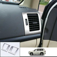 FOR Toyota land cruiser LC200 Silver Titanium console L&amp;R air outlet vent Moulding Cover Trim Car Accessories 2Pcs