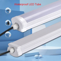 10pcs Waterproof 1.2m 0.9m 0.6m 20w 30w 40w 50w 60w LED Batten Tube Bar Light Purified Tri-Proof light 3000k Nature 4000k 6000k