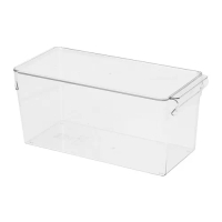 KLIPPKAKTUS 冰箱收納盒, 透明, 32x14x15 公分