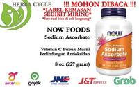 Now Food Sodium Ascorbate 227 gram Vit C Bubuk Antioksidan Tubuh ORI USA
