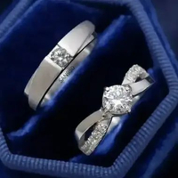 San950 Cincin Kawin Paladium emas putih/kuning/rosegold single