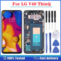KAT Screen Replacement For LG V40 ThinQ V405QA7 V405UA LCD Display Touch Screen Digitizer Full Assembly With Frame