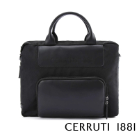 【Cerruti 1881】限量2折 義大利頂級公事包/斜背包 全新專櫃展示品(黑色 CECA06277N)