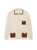 เสื้อคาร์ดิแกนผู้ชาย The Pocket Cardigan สีเบจ