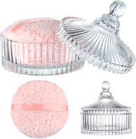 Extra Large Body Powder Puff and Container 6 Inch Oversize Dust Powder Puff for Baby Women Dusting P