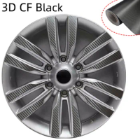 3D Carbon Fiber BLACK Protective Film DIY Pre-cut Wheel Stickers For IZUSU MU-X MU X 2017-2020 18" Rims Wrap Decal Vinyl