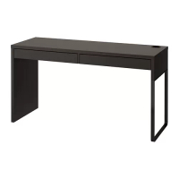 MICKE 書桌/工作桌, 黑棕色, 142 x 50 公分