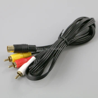 50PCS Good quality Gold Plating 1.8M 6ft Audio Video AV Cable for SEGA Saturn SS System console