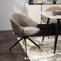Dekoruma MIKAKO Kursi Makan Kain Woven / Kursi Cafe Fabric / Dining and Lounge Chair - Cokelat