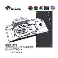 Bykski GPU Water Cooler Block for GUNNIR Intel Arc A770 Flux 8G OC Video Card Full Cover Copper Radiator I-GNA770-X