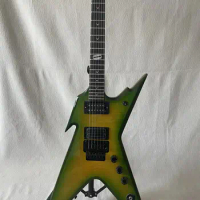 Custom Dean Razorback Dimebag Rebel Guitar Green