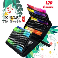 Watercolor Brush Pen Copic Markers 72/120 Colored Dual Tip Art Markers Felt Tip Pens Sketchbooks For Drawing Stationery Supplies