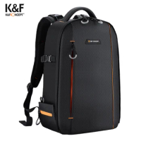 K&amp;F CONCEPT Camera Backpack Waterproof Camera Bag 18L Camera Case Durable with Laptop Compartment Tripod Holder for Photographer