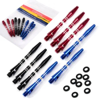 CUESOUL 9pcs/set Black/Red/Blue Dart Shaft With Dart O'rings For Darts,Aluminum Dart Shaft